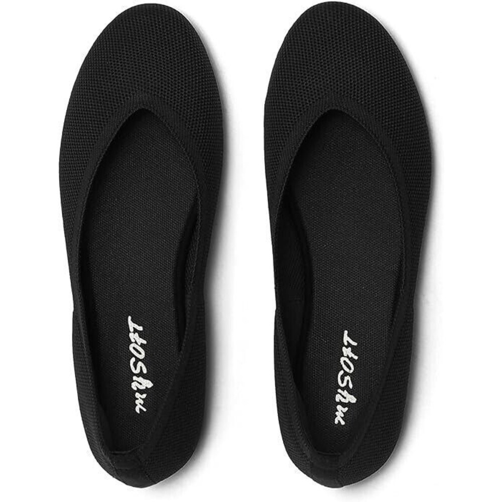 mysoft Women's Ballet Flats Round Toe Comfortable Lightweight Mesh Knit...